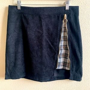 Black Mini Skirt w/ Zipper Detail